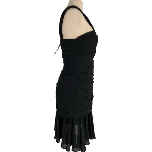 Jill Stuart Sija chiffon Cocktail Evening Dress Black - Picture 5 of 14